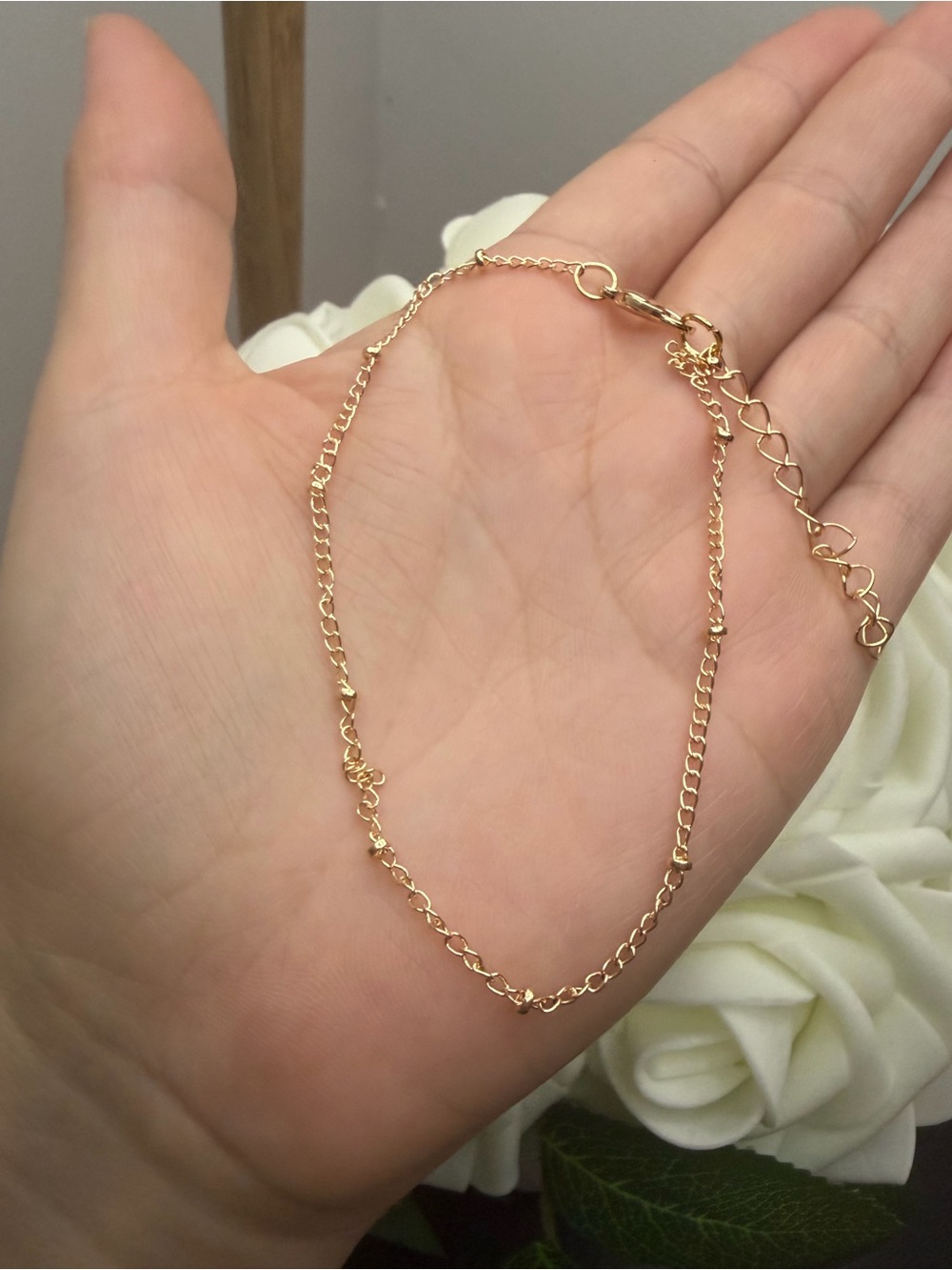 Delicate Gold tone ancklet Bracelet – Minimal Women's Jewelry